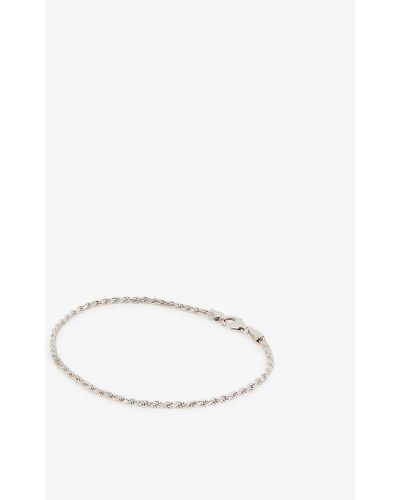 Miansai Rope Chain Sterling Silver Polished Rhodium-plated Bracelet - Natural