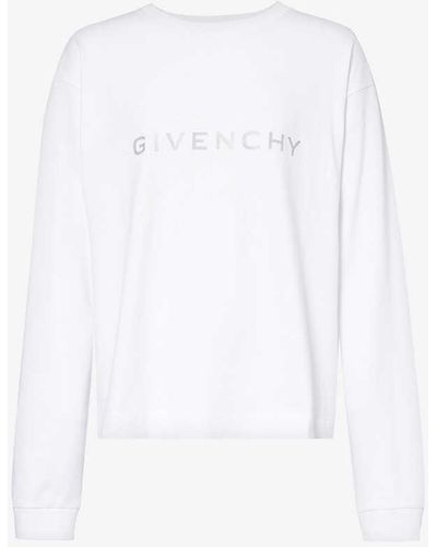 Givenchy Logo-print Crewneck Boxy-fit Cotton-jersey T-shirt - White