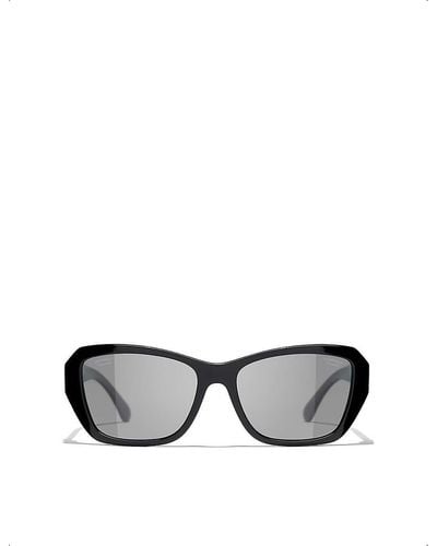 Chanel Ch5516 Butterfly-frame Acetate Sunglasses - Grey