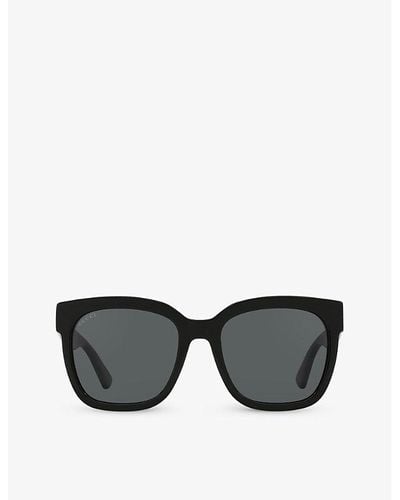 Gucci gg0034sn Square-frame Acetate Sunglasses - Black