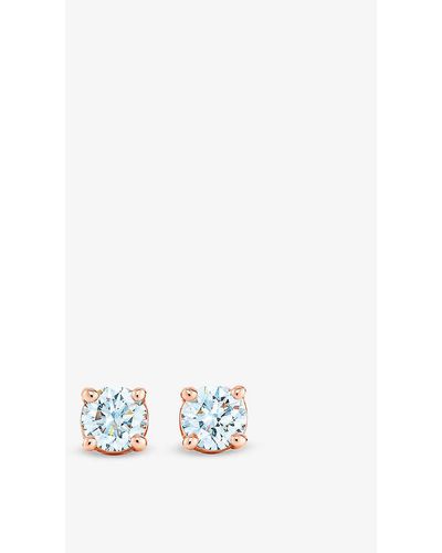 Tiffany & Co. Tiffany Solitaire And 0.22ct Brilliant-cut Diamond Stud Earrings - White
