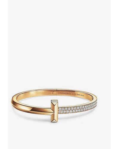 Tiffany & Co. T1 Medium 18ct Yellow-gold And 2.18ct Brilliant-cut Diamond Bracelet - White
