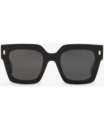 Fendi Fe40101i Roma Square-frame Acetate Sunglasses - Black
