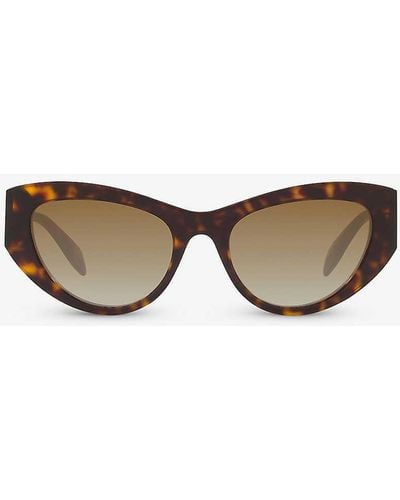 Alexander McQueen Am0377s Cat-eye Frame Acetate Sunglasses - Multicolour