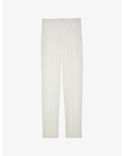 Zadig & Voltaire June Tapered-leg Mid-rise Crepe Pants - White