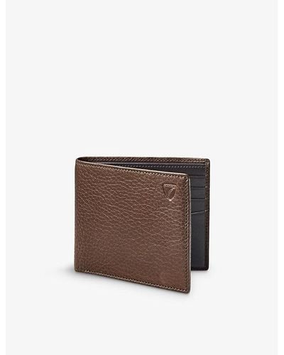 Aspinal of London Billfold Logo-embellished Leather Wallet - Brown