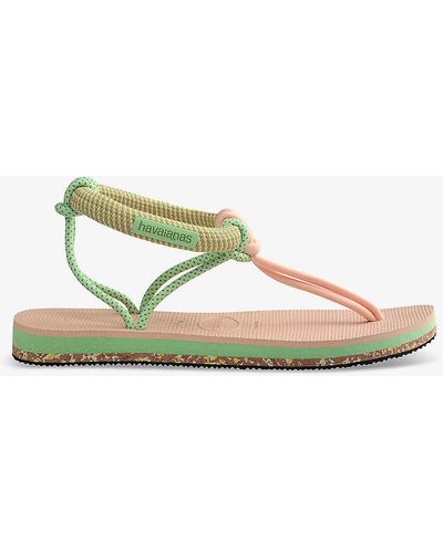 Havaianas Cosmo Madrid T-bar Rubber Sandals - Green