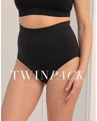 Seraphine Post Maternity Shaping Briefs – Black Twin Pack