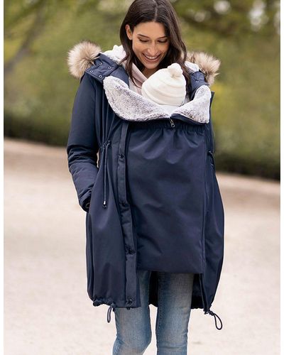 Seraphine Navy Blue 3 In 1 Winter Maternity Parka
