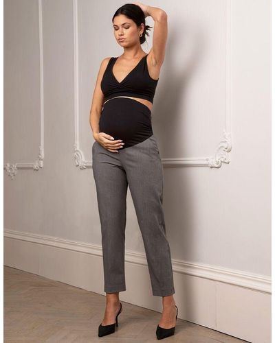 Seraphine Tapered Gray Maternity Pants