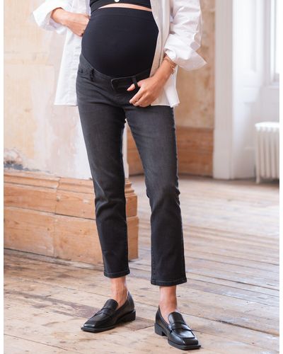 Seraphine Organic Slim Over Bump Black Maternity Jeans