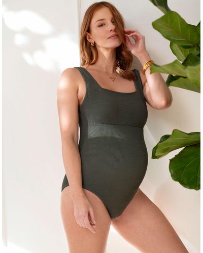 Seraphine Super-stretch Maternity Swimsuit - Green