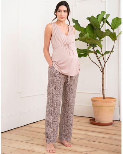 Seraphine Full Length Jersey Pajama Set - Multicolor