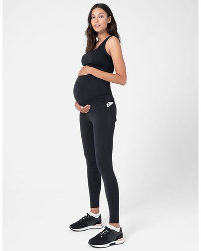 Seraphine Black Bump & Back Support Maternity Leggings