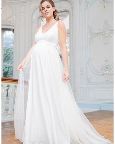 Seraphine Tulle Bridal Overskirt - White