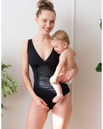 Seraphine Black Post Maternity Shaping Swimsuit