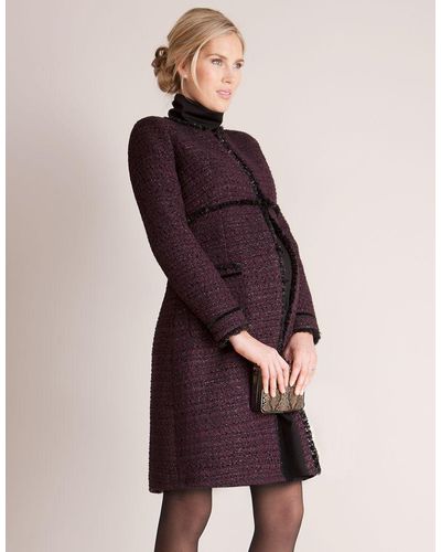 Seraphine Marina Maternity Coat - Purple