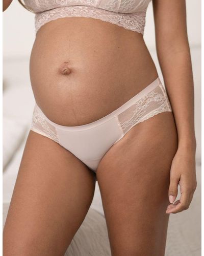 Seraphine Blush Lace Maternity Panties - Multicolor