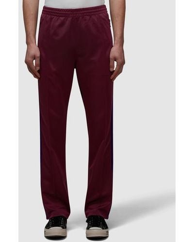 Needles Poly Smooth Narrow Track Pant - Red