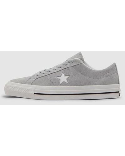 Converse One Star Pro Suede Sneaker - White