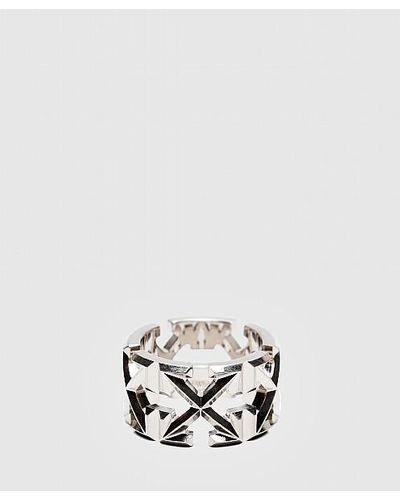 Off-White c/o Virgil Abloh Arrow Silver-toned Brass Ring - Metallic