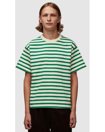Brain Dead Organic Striped T-shirt - Green