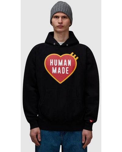 Human Made Heart Logo Hoodie - Black