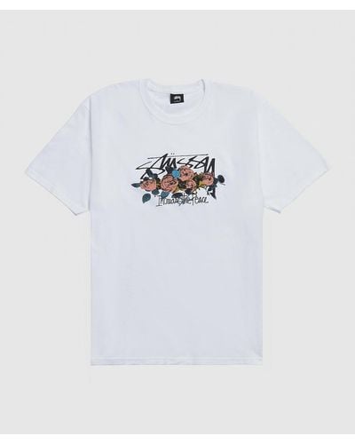 Stussy Increase The Peace Roses T-shirt - White