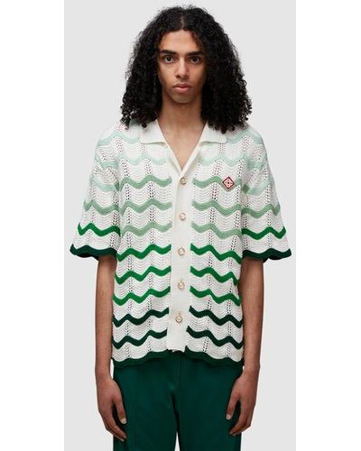 Casablancabrand Wave Knitted Shirt - Green