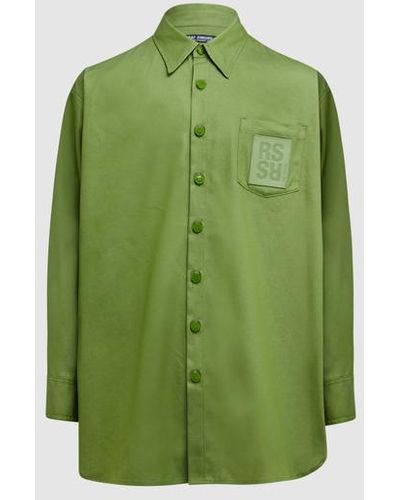 Raf Simons Oversized Denim Shirt - Green