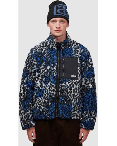 Stussy Sherpa Reversible Jacket - Blue