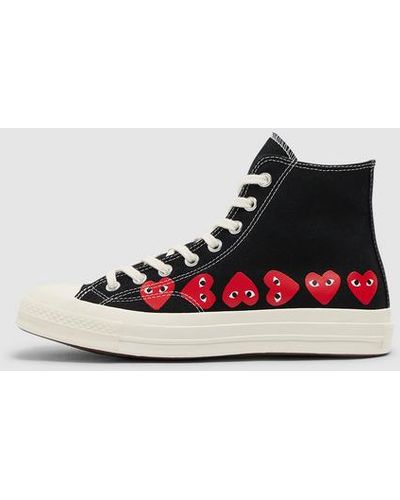 COMME DES GARÇONS PLAY X Converse Multi Heart Chuck Taylor '70 Hi Sneaker - Black