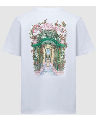 Casablancabrand L'amour En Fleur Printed T-shirt - White