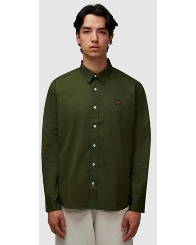 Maison Kitsuné Tonal Fox Head Longsleeve Shirt - Green