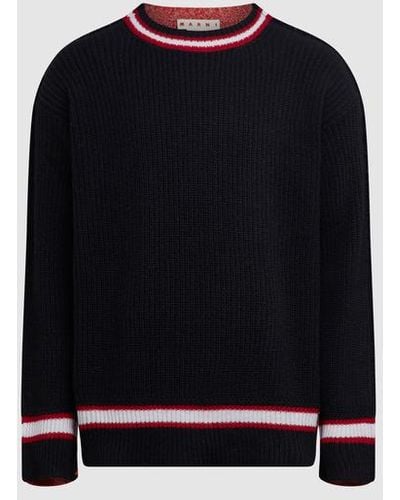 Marni Roundneck Knit Sweater - Black
