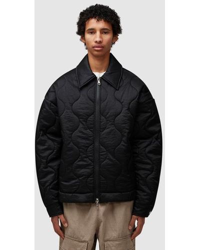 Cole Buxton Quilted Ripstop Overshirt - Black