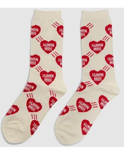 Human Made Heart Socks - White