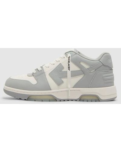 Off-White c/o Virgil Abloh Out Of Office Leather Trainer - Grey