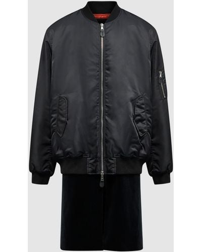 Raf Simons Ghost Print Bomber With Undercoat - Blue