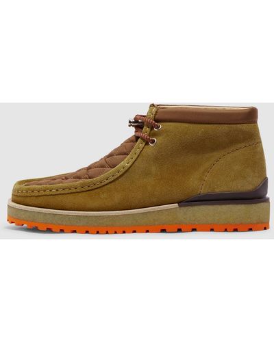 Moncler X Clarks Originals Patterned Wallabee Boot - Natural