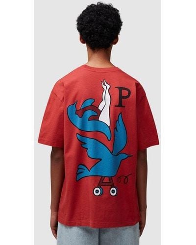 Parra Wheeled Bird T-shirt - Red