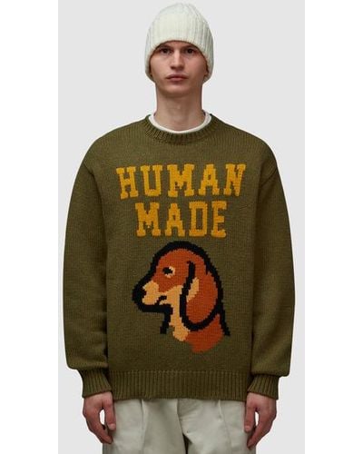 Human Made Dachs Knit Sweater - Green