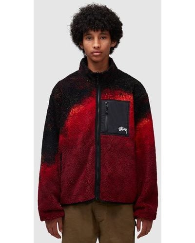 Stussy Sherpa Reversible Jacket - Red