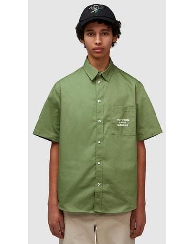 Drole de Monsieur Le T-shirt Slogan - Green