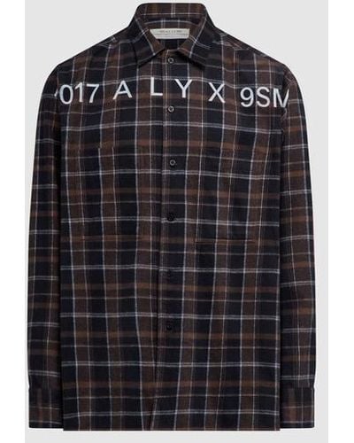 1017 ALYX 9SM Logo Flannel Shirt - Black