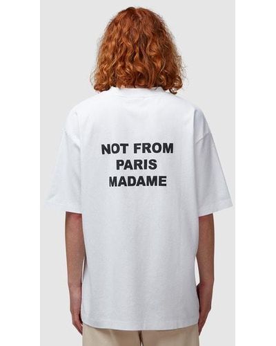 Drole de Monsieur Le T-shirt Slogan - White