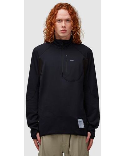 Satisfy Ghostfleece Half Zip Sweatshirt - Black