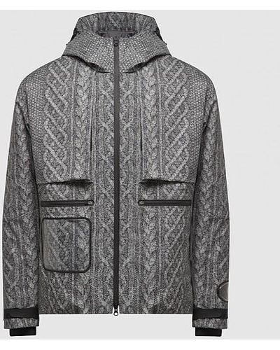 Undercover Pattern Hooded Jacket - Gray