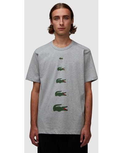 Comme des Garçons X Lacoste Repeat Vertical T-shirt - Grey