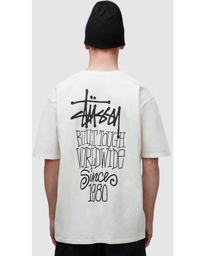 Stussy Built Tough Pigmented Dyed T-shirt - White